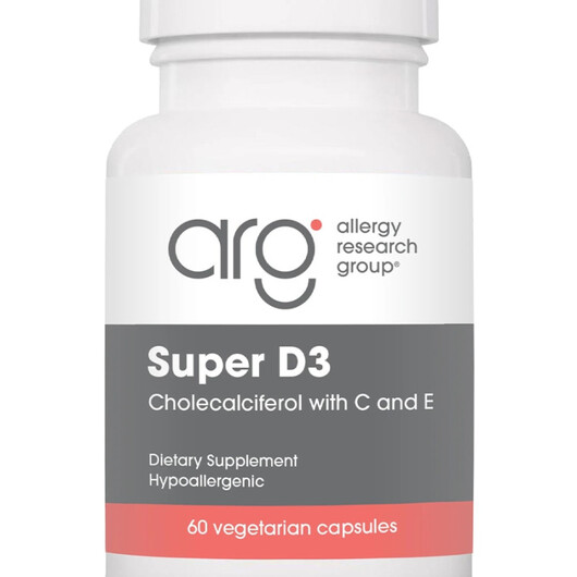 Основне фото товару Super D3 Основне фото товару Allergy Research Group, Super D3, Вітамін D3, 60 капсул