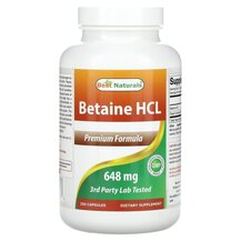 Бетаїн Гідрохлорид Betaine HCL 648 mg Best Naturals Бетаїн Гідрохлорид Betaine HCL 648 mg Best Naturals