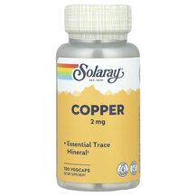 Copper 2 mg Медь 2 мг Solaray 100 капсул Copper 2 mg Медь 2 мг Solaray 100 капсул