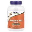 Фото товара Betaine HCL 648 mg Фото товара NOW Foods, Бетаин 648 мг, Betaine HCL 648 mg, 120 капсул
