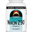 Фото товара Source Naturals, Витамин B3 Ніацин, Niacin, 250 таблеток