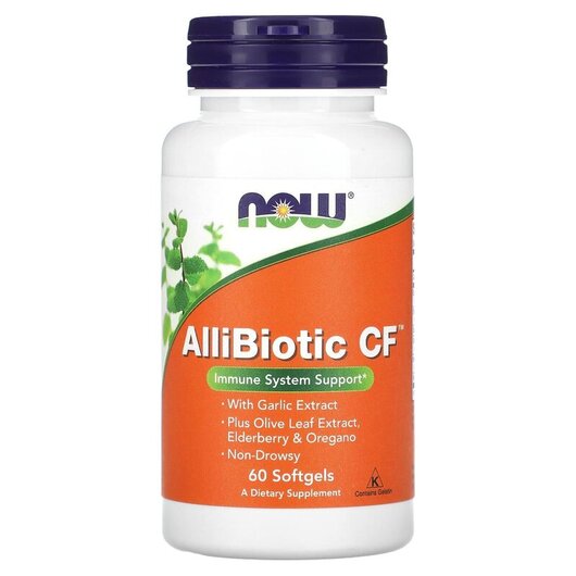 Основное фото товара AlliBiotic CF Основное фото товара NOW Foods, Аллибиотик, AlliBiotic CF, 60 капсул