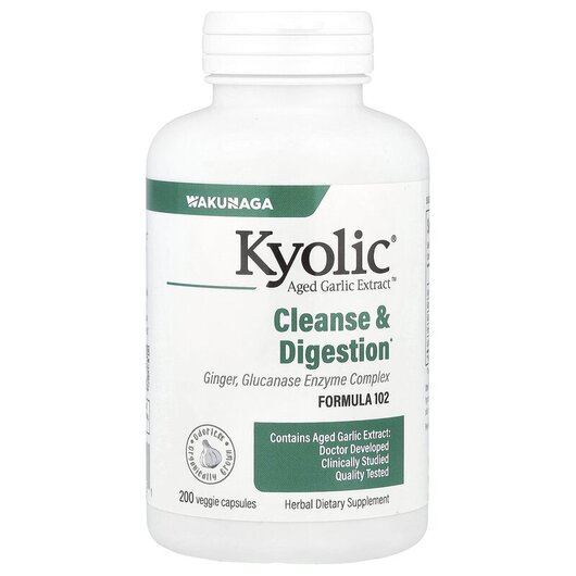 Основное фото товара Kyolic, Поддержка Кандиды, Cleanse & Digestion, 200 капсул