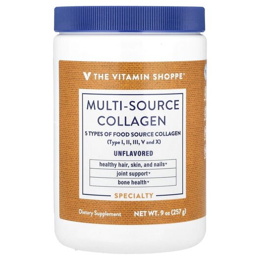 Основное фото товара Multi-Source Collagen Unflavored Основное фото товара TheVitaminShoppe, Коллаген, Multi-Source Collagen Unflavored, 257