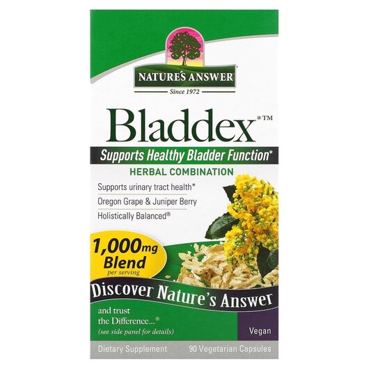 Основне фото товару Nature's Answer, Bladdex 1000 mg, Підтримка сечового міхура,