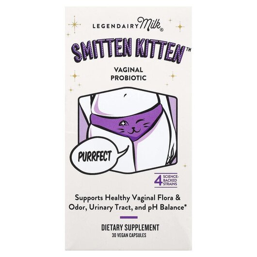 Основное фото товара Smitten Kitten Vaginal Probiotic Основное фото товара Пробиотики, Smitten Kitten Vaginal Probiotic, 30 капсул