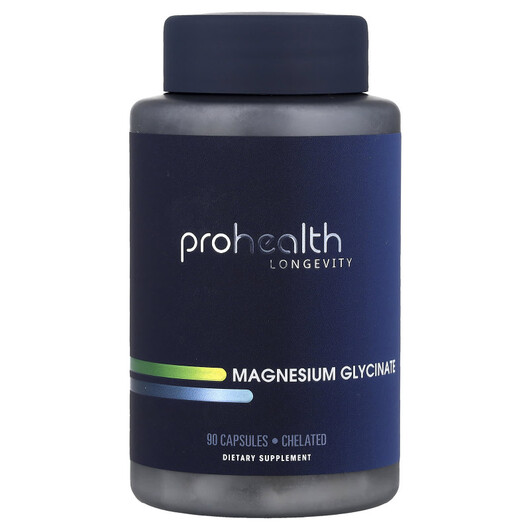 Основне фото товару Magnesium Glycinate Основне фото товару ProHealth Longevity, Magnesium Glycinate, Цинк Гліцинат, 90 капсу