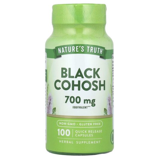 Основне фото товару Black Cohosh 540 mg Основне фото товару Nature's Truth, Black Cohosh 540 mg, Клопогон кістевидний, 1