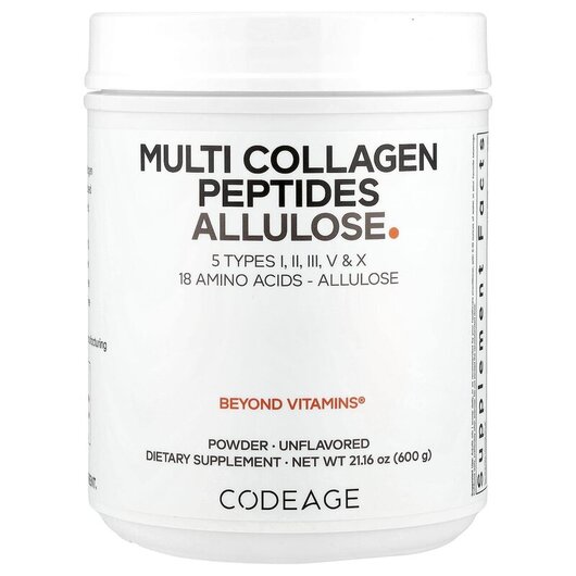 Основное фото товара CodeAge, Коллаген, Multi Collagen Peptides Allulose Unflavored, 6