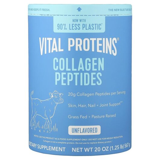 Основное фото товара Collagen Peptides Unflavored Основное фото товара Vital Proteins, Коллагеновые пептиды, Collagen Peptides, 567 г