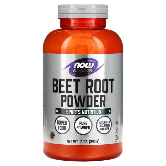 Основне фото товару Sports Beet Root Powder Основне фото товару NOW Foods, Sports Beet Root Powder, Червоний буряк, 340 г