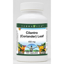 Cilantro Leaf 450 mg Кориандр TerraVita 100 капсул Cilantro Leaf 450 mg Кориандр TerraVita 100 капсул