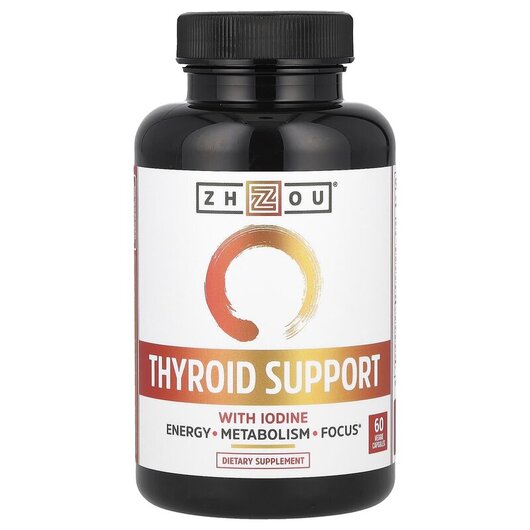 Основне фото товару Thyroid Support with Iodine, Підтримка щитоподібної залози, 60 ка