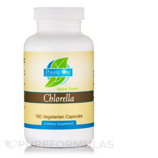 Основне фото товару Priority One, Chlorella, Хлорела, 180 капсул