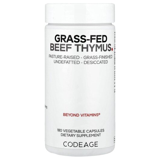Основное фото товара CodeAge, Тимус, Grass-Fed Beef Thymus, 180 капсул