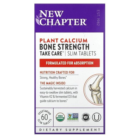 Основне фото товару Bone Strength Take Care Основне фото товару New Chapter, Bone Strength, Підтримка здоров'я кісток, 60 та