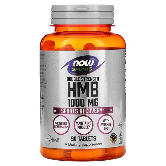 Основное фото товара Sports HMB Double Strength 1000 mg Основное фото товара HMB Double Strength 1000, Гидроксиметилбутират двойной силы, 90 т