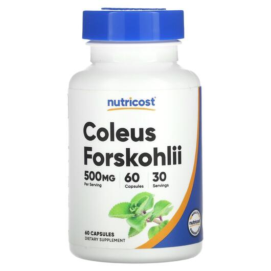 Основное фото товара Nutricost, Форсколин, Coleus Forskohlii 500 mg, 60 капсул