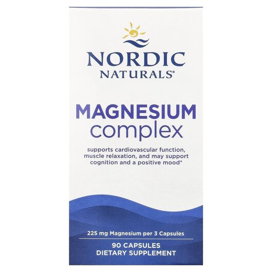 Основное фото товара Magnesium Complex Основное фото товара Nordic Naturals, Комплекс Магния, Magnesium Complex 90, 90 капсул