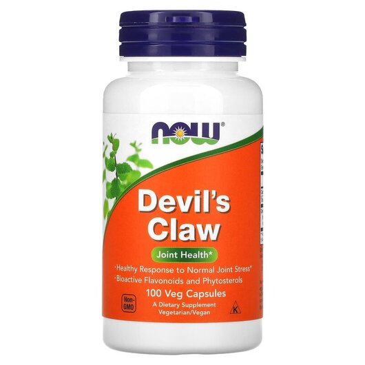 Основное фото товара Devil's Claw Основное фото товара NOW Foods, Коготь дьявола, Devil's Claw, 100 капсул