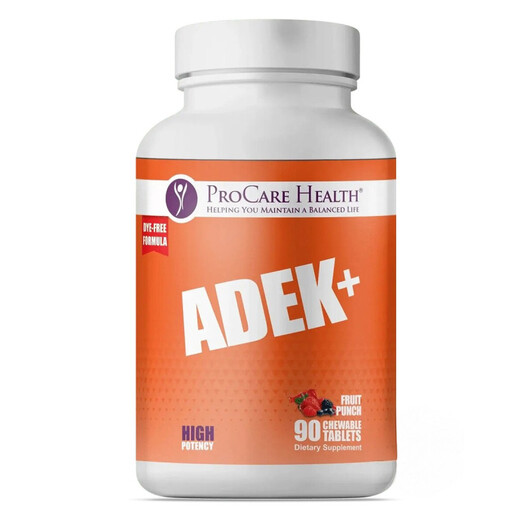 Основне фото товару ADEK+ Fruit Punch Flavor Основне фото товару ADEK+ Fruit Punch Flavor, Баріатричні вітаміни, 90 таблеток