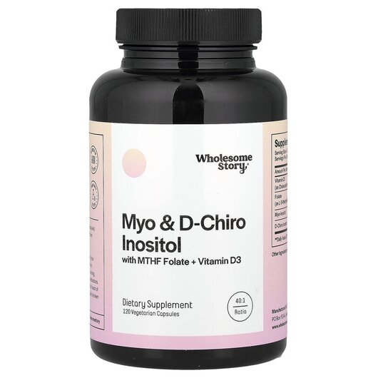 Основне фото товару Myo & D-Chiro Inositol with MTHF Folate + Vitamin, Міо-інозит