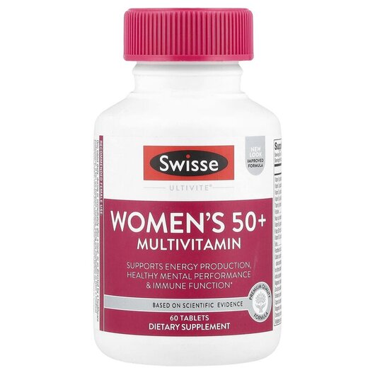 Основне фото товару Women's 50+ Multivitamin Основне фото товару Swisse, Women's 50+ Multivitamin, Вітаміни для жінок 50+, 60