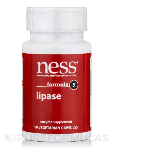 Основное фото товара Lipase Formula 5 Основное фото товара Ness Enzymes, Ферменты, Lipase Formula 5, 90 капсул