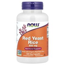 Червоний дріжджовий Рис 600 мг Red Yeast Rice NOW Foods Червоний дріжджовий Рис 600 мг Red Yeast Rice NOW Foods