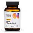 Фото товару Ultra Vitamin D + K Фото товару PureFormulas, Ultra Vitamin D + K, Вітамін D, 60 капсул