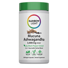 Мукуна Mucuna Ashwagandha Rainbow Light 200 капсул