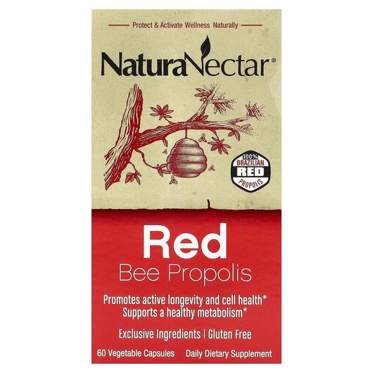 Основное фото товара Red Bee Propolis Основное фото товара Red Bee Прополис, Red Bee Propolis 60 Vegetable, 60 капсул