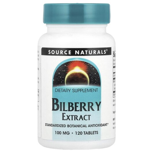 Основное фото товара Экстракт Черники 100 мг, Bilberry Extract 100 mg 120, 120 таблето