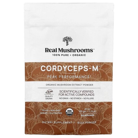 Основное фото товара Грибы Кордицепс, Cordyceps-M Organic Mushroom Extract Powder, 150