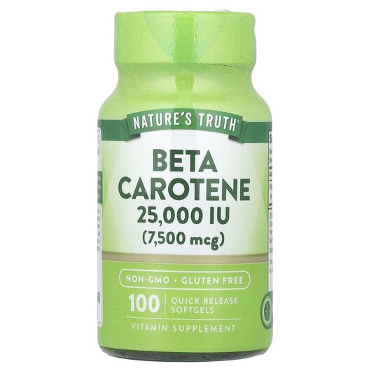Основне фото товару Beta Carotene 25000 IU 7500 mcg Основне фото товару Beta Carotene 25000 IU 7500 mcg, Вітамін А Ретінол, 100 капсул
