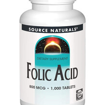 Folic Acid Витамин B9 Фолиевая кислота Source Naturals