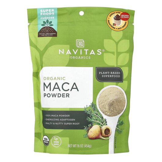 Основне фото товару Navitas Naturals Organic Maca Powder Raw Основне фото товару Navitas Organics, Maca Powder, Мака, 454 г