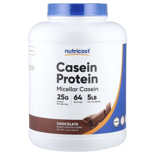 Основное фото товара Casein Protein Chocolate Основное фото товара Nutricost, Протеин, Casein Protein Chocolate, 2268 г