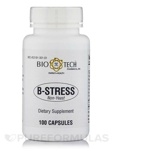Основное фото товара Tech Pharmacal, Поддержка стресса, B-Stress, 100 капсул