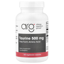 L-Таурин Taurine 500 mg Allergy Research Group 100 капсул