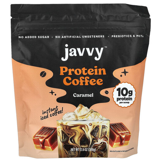 Основне фото товару Protein Coffee Caramel Основне фото товару Javvy Coffee, Protein Coffee Caramel, Кофе, 356 г