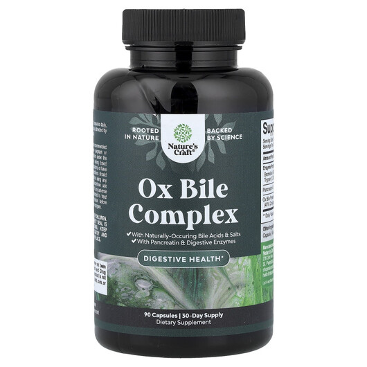 Основне фото товару Nature's Craft, Ox Bile Complex, Бичача жовч, 90 капсул
