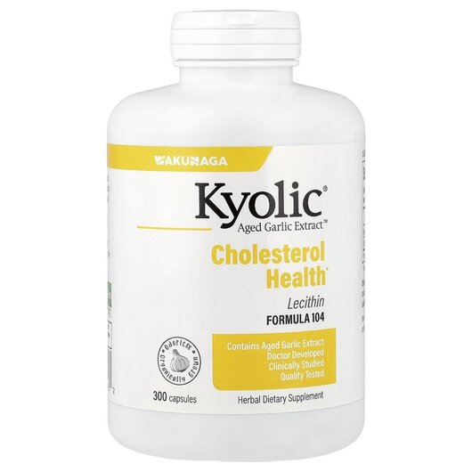 Основное фото товара Aged Garlic Extract with Lecithin Cholesterol Formula 104 Основное фото товара Поддержка холестерина, Cholesterol Health Formula 104, 300 капсул