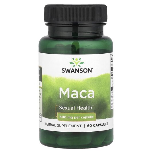 Основное фото товара Maca 500 mg Основное фото товара Swanson, Мака Перуанская, Maca 500 mg, 60 капсул