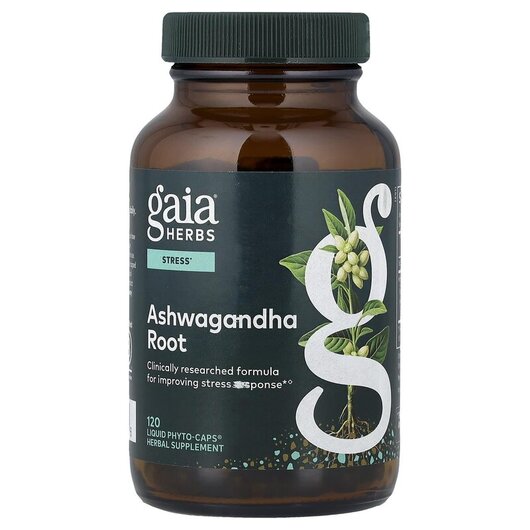 Основное фото товара Gaia Herbs, Ашвагандха, Ashwagandha Root, 120 капсул