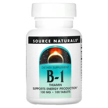 B-1 Thiamin 100 mg 100 Тиамин 100 мг Source Naturals