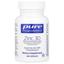 Zinc 30 Цинк Pure Encapsulations 180 капсул Zinc 30 Цинк Pure Encapsulations 180 капсул