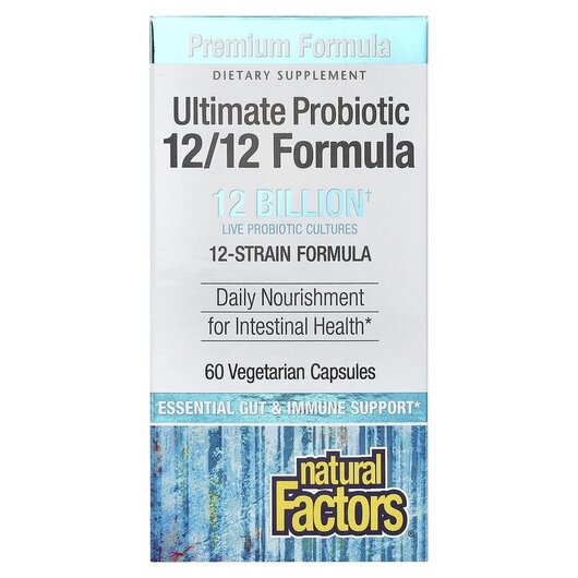Основное фото товара Ultimate Probiotic 12/12 Formula 12 Billion Основное фото товара Пробиотики, Ultimate Probiotic 12/12 Formula, 60 капсул