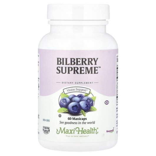 Основное фото товара Bilberry Supreme Основное фото товара Maxi Health, Черника, Bilberry Supreme, 60 капсул