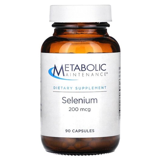 Основне фото товару Selenium 200 mcg Основне фото товару Metabolic Maintenance, Selenium 200 mcg, Селен, 90 капсул